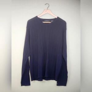 Guess Sweater 100% Italian Merino Wool Mens XLARGE Dark Blue